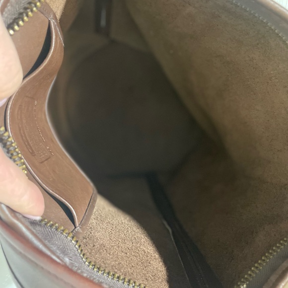 VINTAGE COACH XL #9085 Bucket Bag in Mahogany Brown leather - Picture 8 of 11